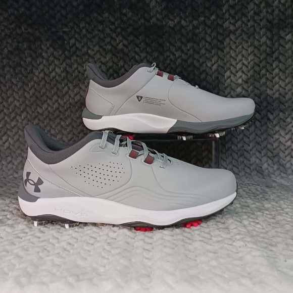 Under Armour Other - Under Armour HOVR Drive Golf Shoes Sneakers 3026918-102 Spiked Gray Men Size 9.5